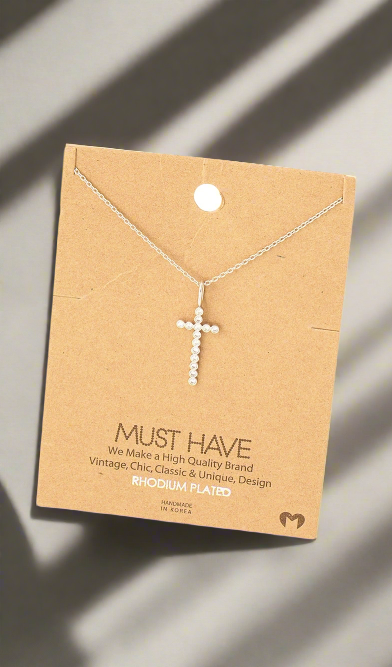 RHINESTONE STUDDED CROSS