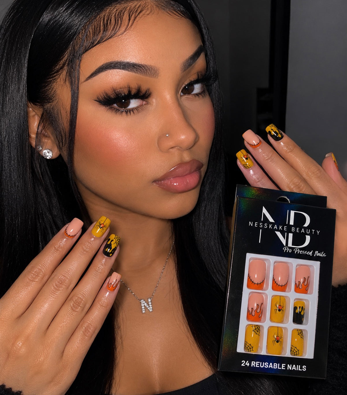 ORANGE FRENCH SPIDER SET