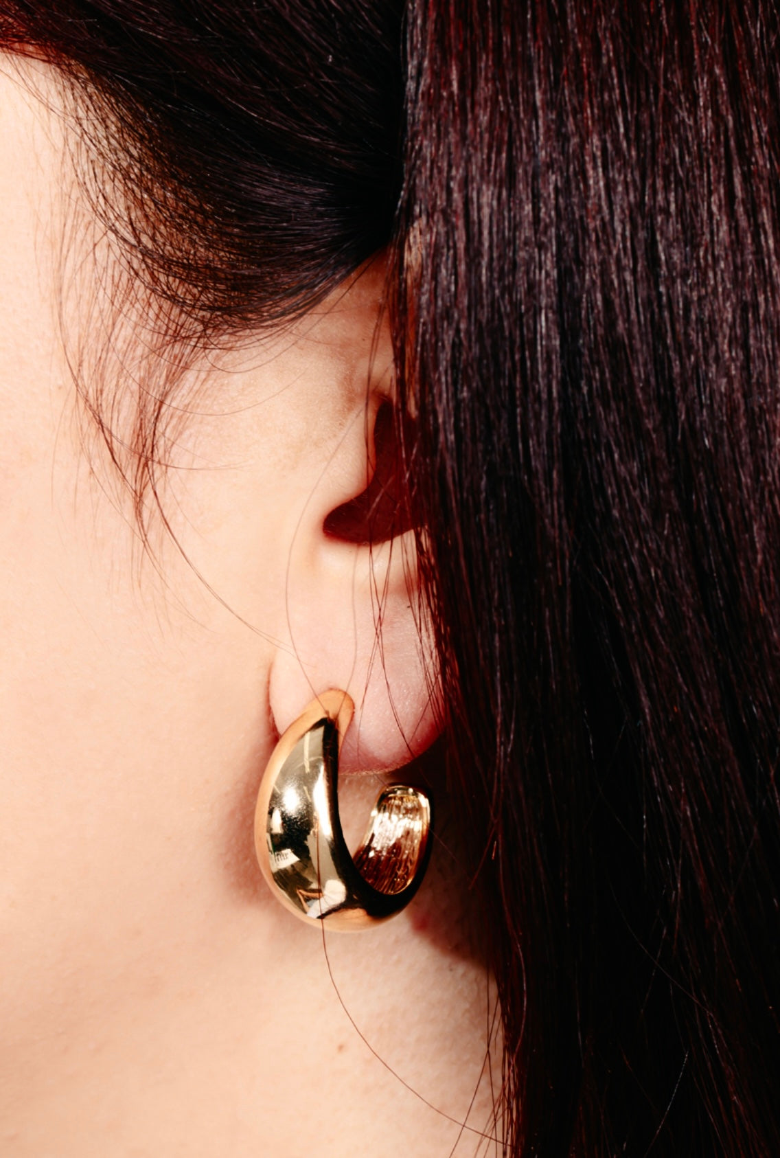 PENDIENTES DE ARO GRUESO ORO