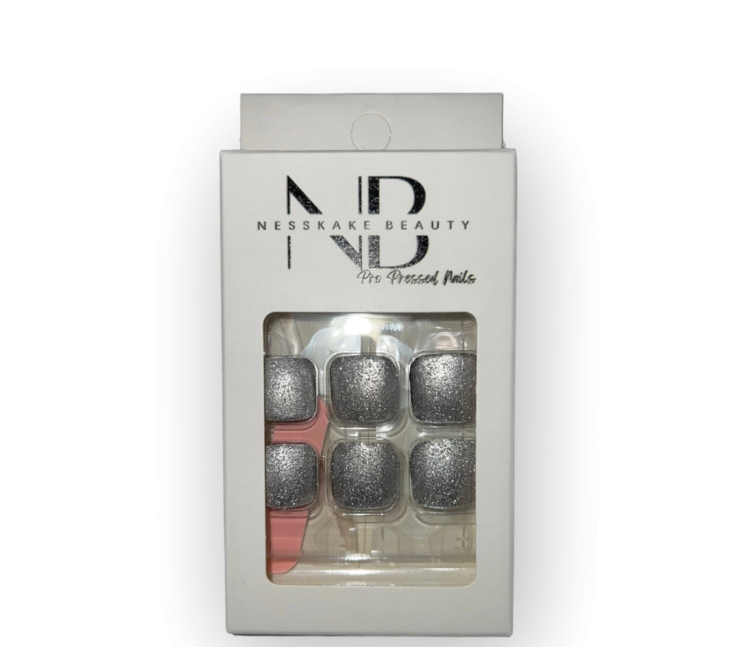 UÑAS DE LOS PIES CON BRILLO PLATEADO OSCURO