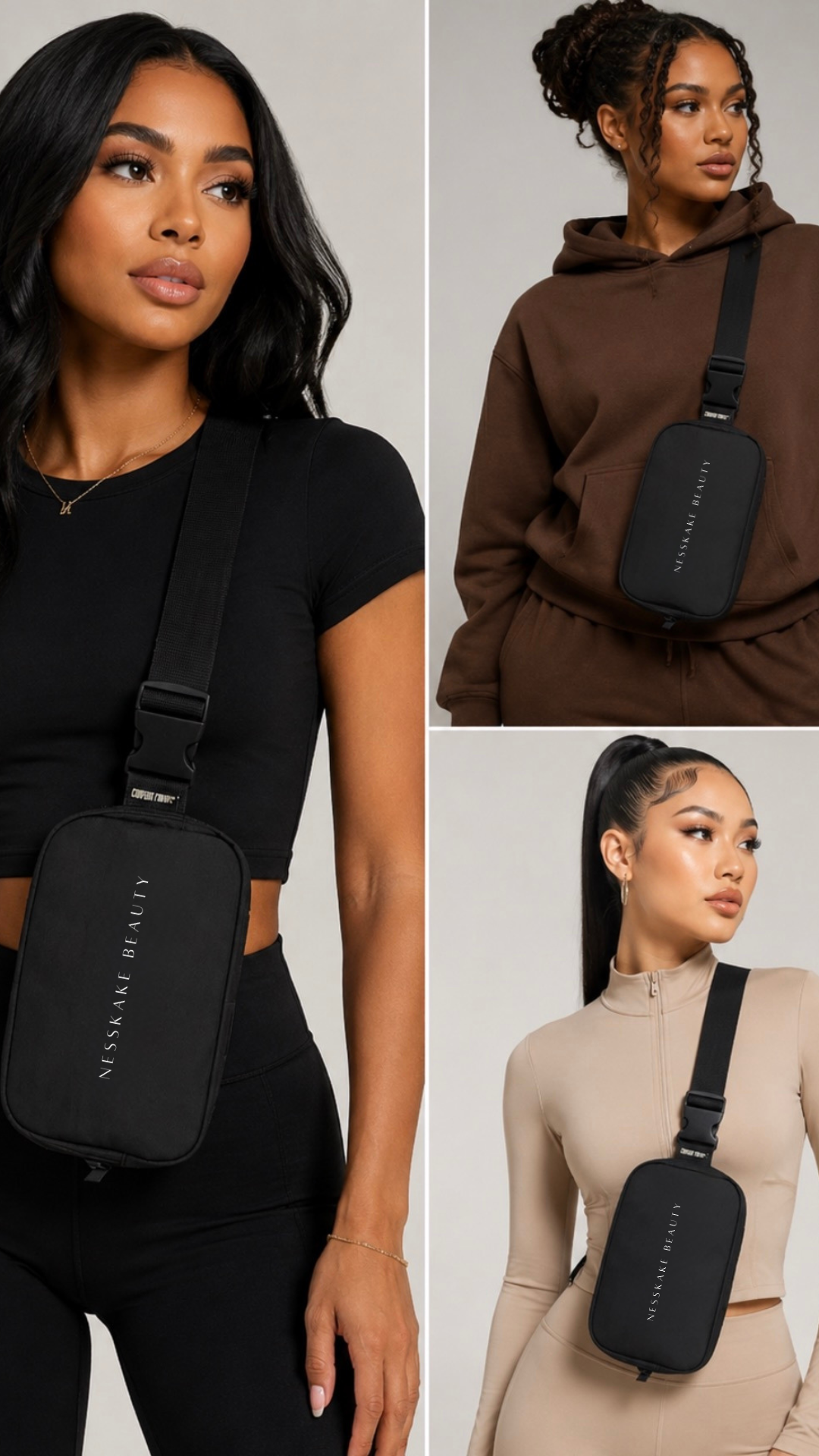 NB Embroidered Explorer Sling Bag — Compact Crossbody Travel Pack