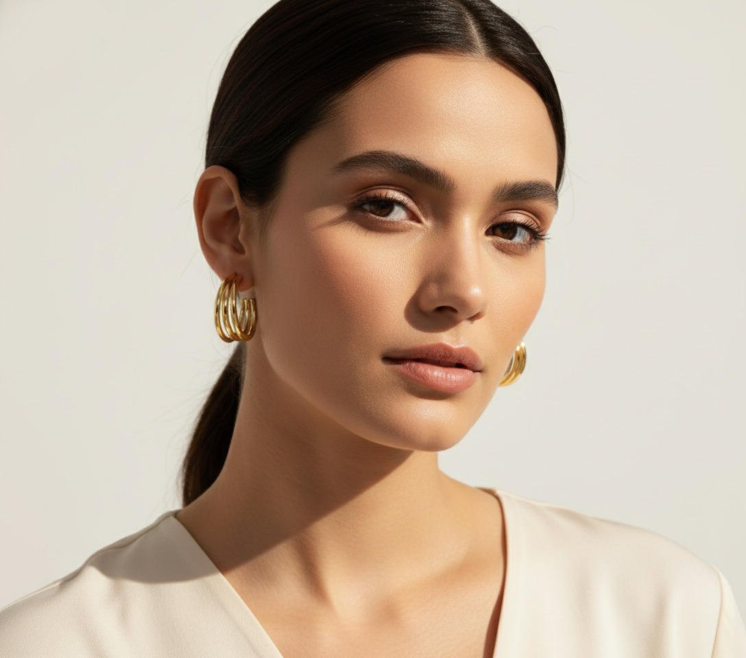 PENDIENTES DE ARO TRIPLE