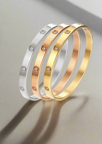 Brazalete chapado en oro de 18 k