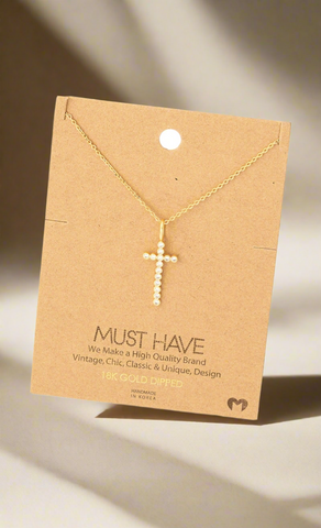 RHINESTONE STUDDED CROSS