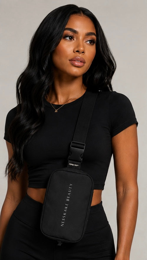 NB Embroidered Explorer Sling Bag — Compact Crossbody Travel Pack