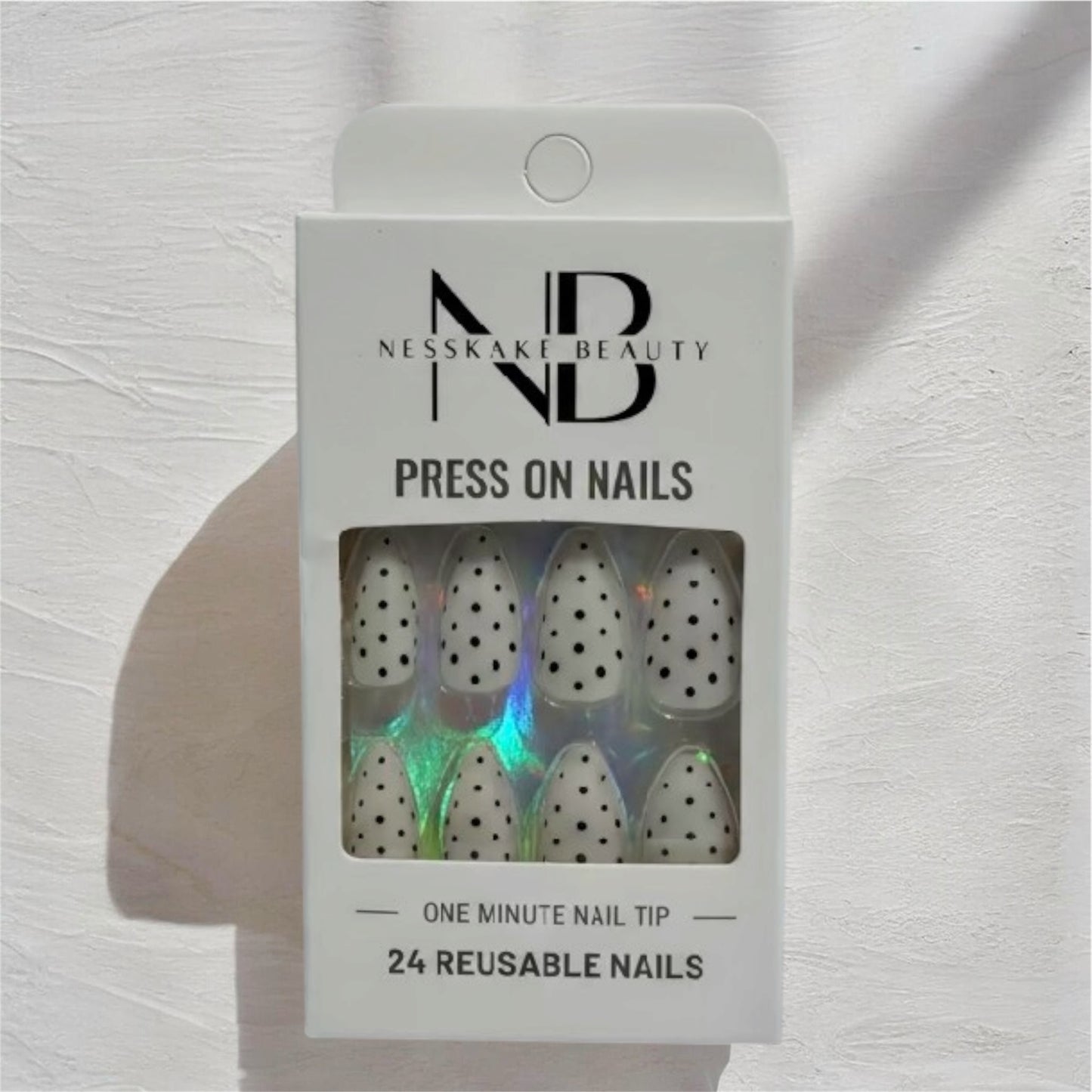 POLKA DOT ALMOND NAILS