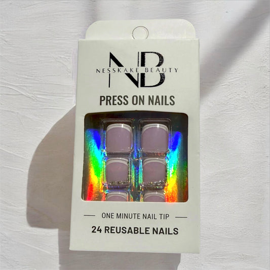 FRENCH W/ CUTICLE CRYSTALS