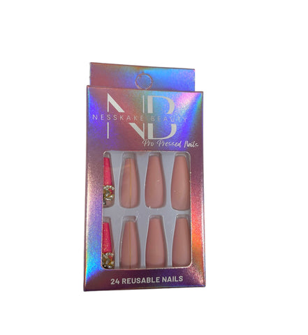 DESIGNER BLING HOT PINK & NUDE SET