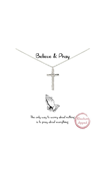 BELIEVE & PRAY NECKLACE