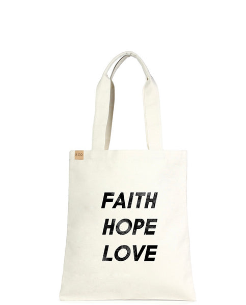 Faith Hope Love Stethoscope Large Light Blue Tote Bag (Dual-Sided Design)